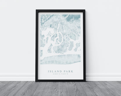Island Park Map Print