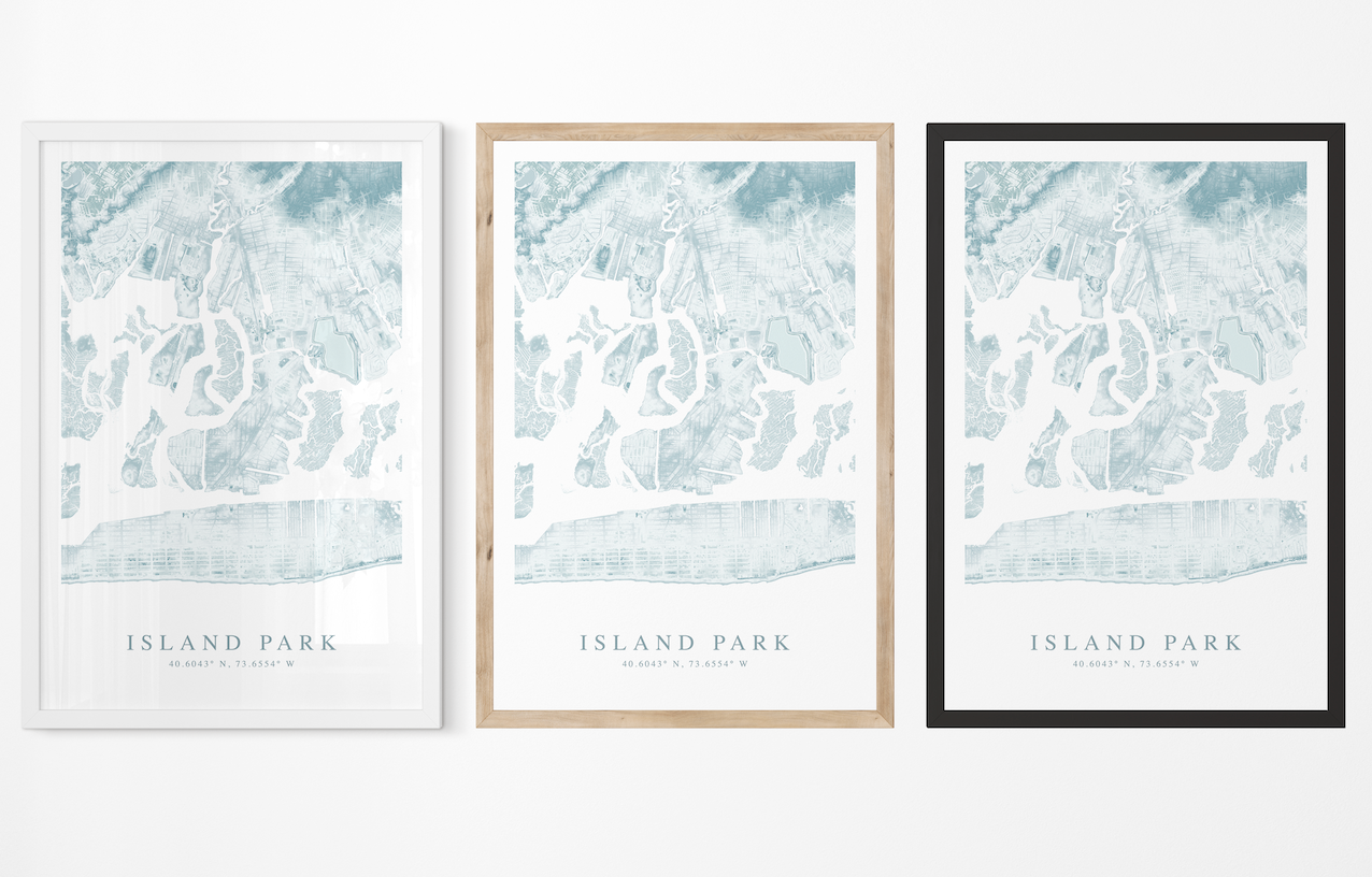 Island Park Map Print
