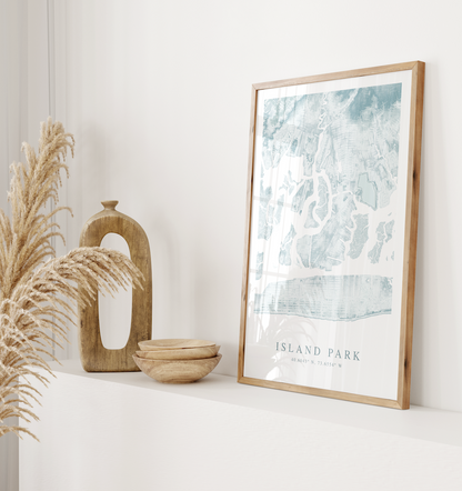 Island Park Map Print