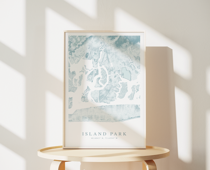 Island Park Map Print