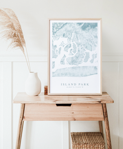Island Park Map Print