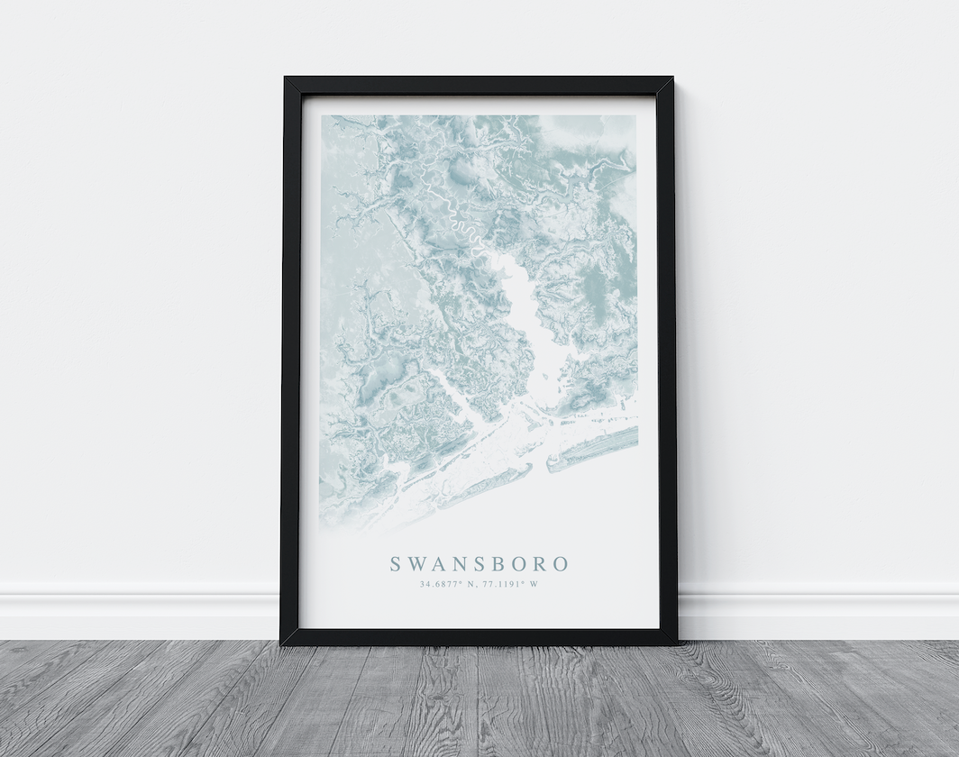 Swansboro Map Print