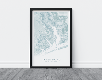 Swansboro Map Print
