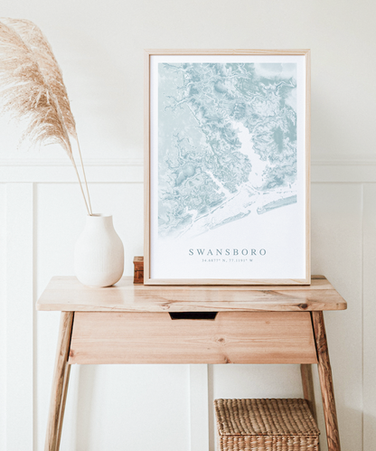 Swansboro Map Print