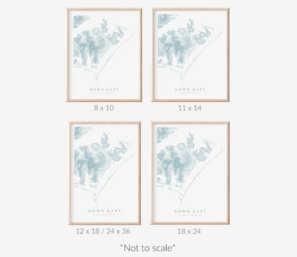Down East NC Map Print