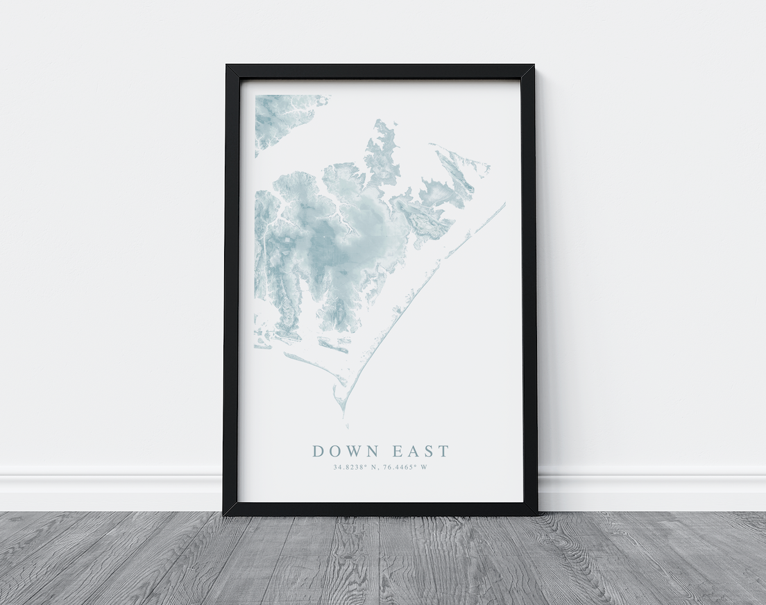 Down East NC Map Print