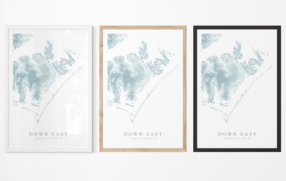 Down East NC Map Print
