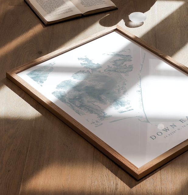 Down East NC Map Print
