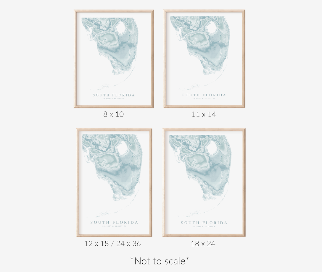 South Florida Map Print