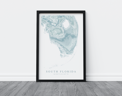 South Florida Map Print