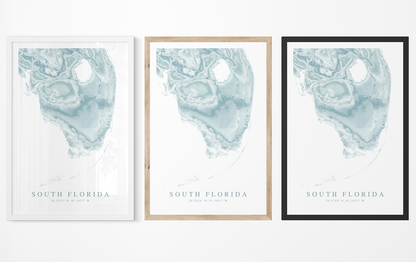 South Florida Map Print