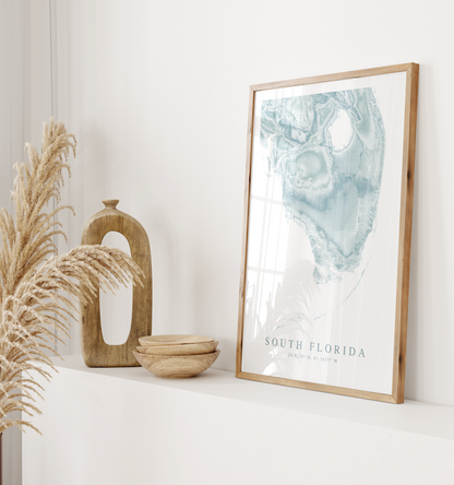 South Florida Map Print