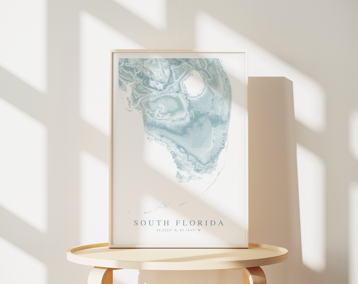South Florida Map Print