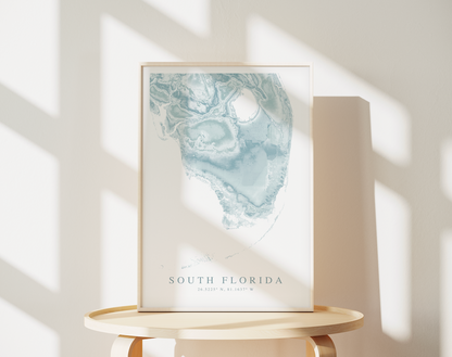 South Florida Map Print