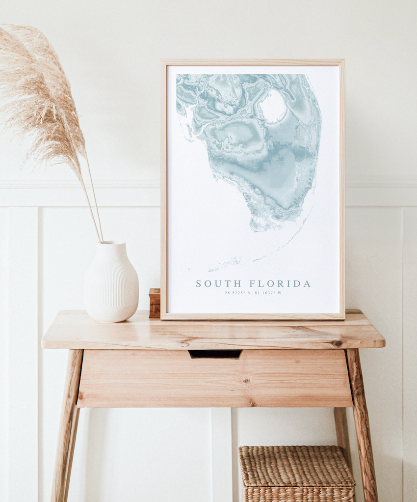 South Florida Map Print