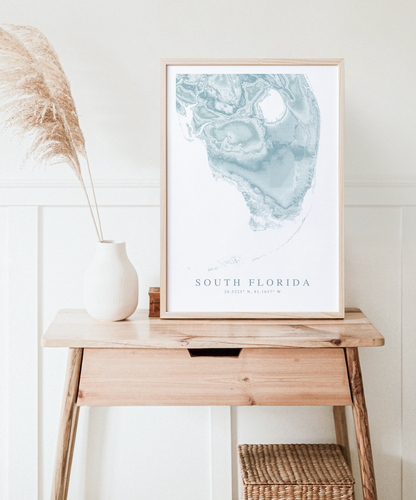 South Florida Map Print