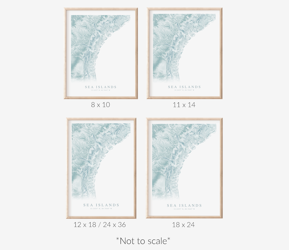 Sea Islands SC & GA Map Print