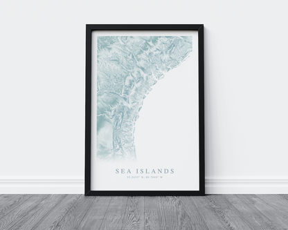 Sea Islands SC & GA Map Print