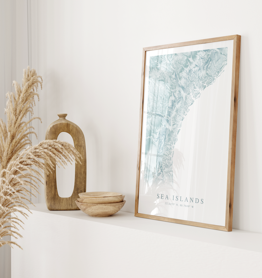 Sea Islands SC & GA Map Print