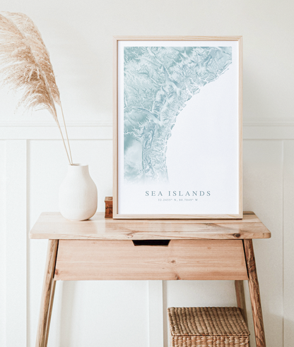 Sea Islands SC & GA Map Print