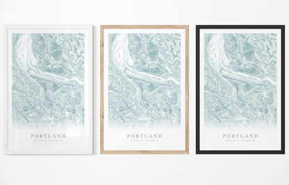 Portland OR Map Print