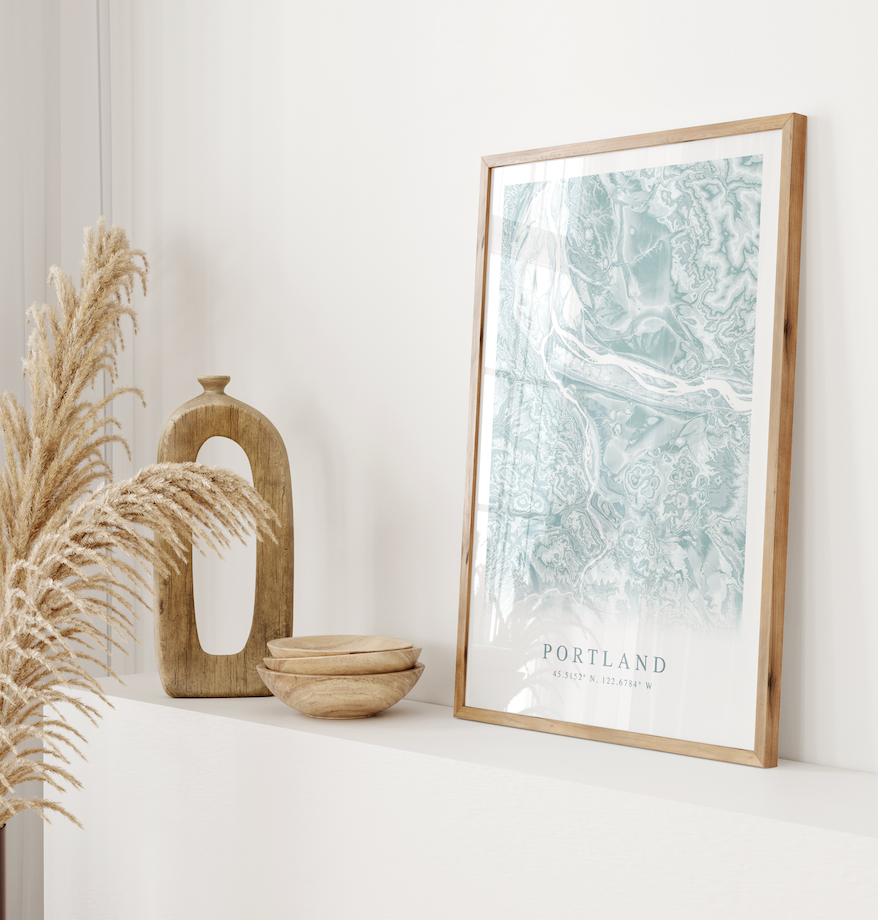Portland OR Map Print