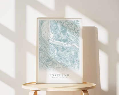 Portland OR Map Print