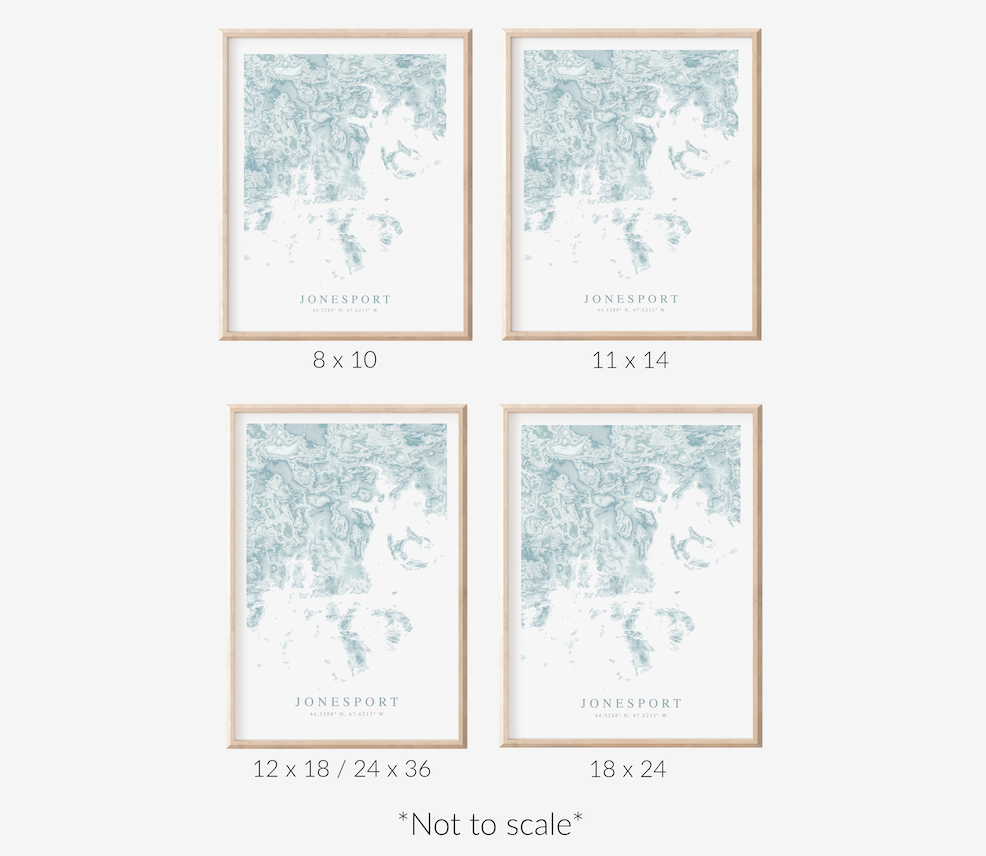 Jonesport Map Print