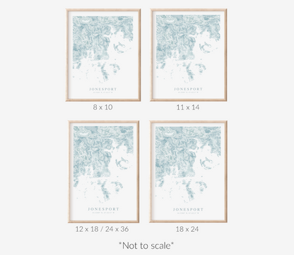 Jonesport Map Print
