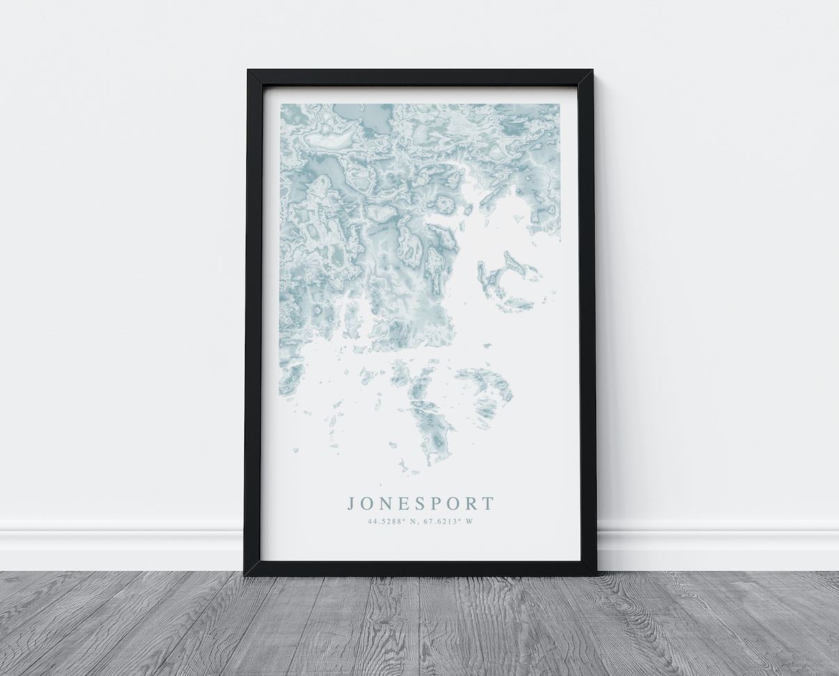 Jonesport Map Print