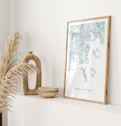 Jonesport Map Print