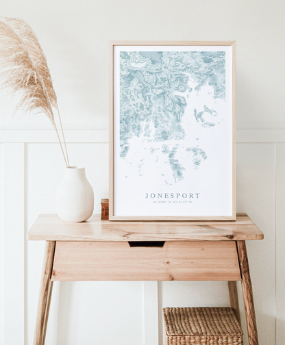 Jonesport Map Print