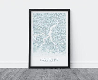 Lake Como Italy Map Print