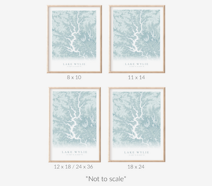 Lake Wylie Map Print