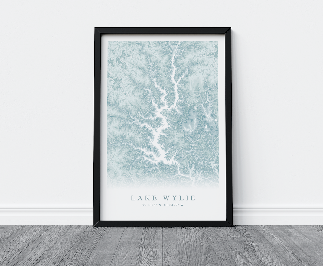 Lake Wylie Map Print