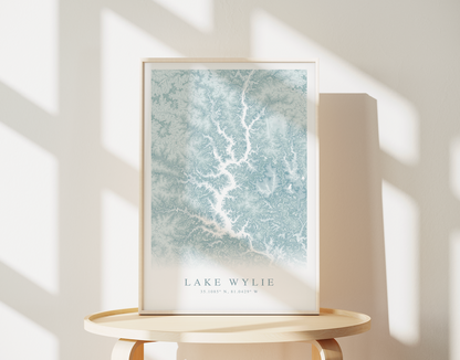 Lake Wylie Map Print