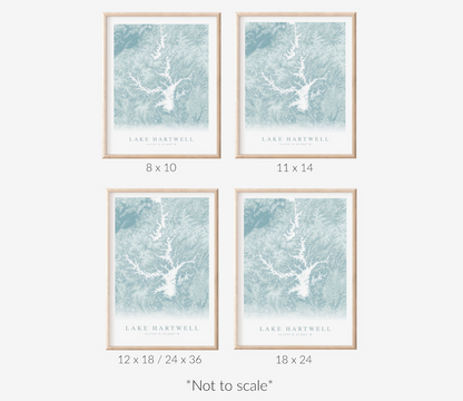 Lake Hartwell Map Print