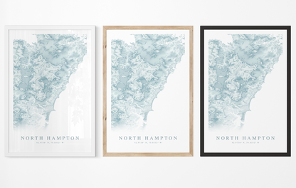 North Hampton NH Map Print