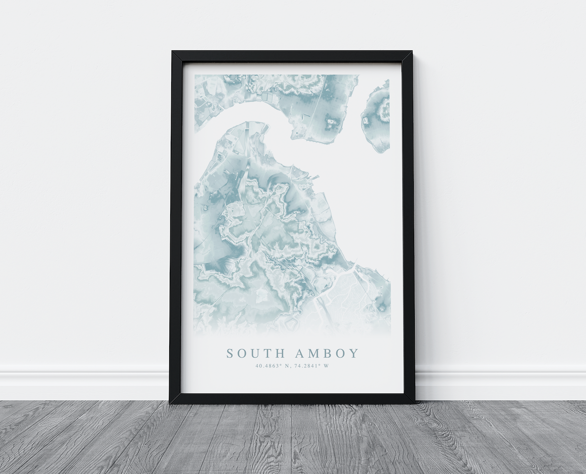 South Amboy Map Print