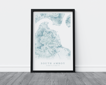 South Amboy Map Print
