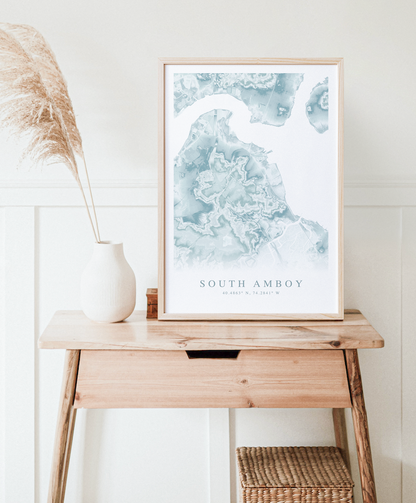 South Amboy Map Print