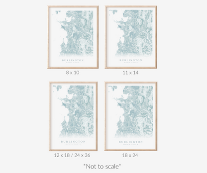Burlington VT Map Print
