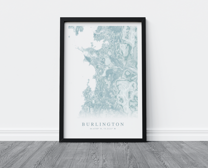 Burlington VT Map Print