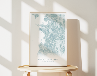 Burlington VT Map Print