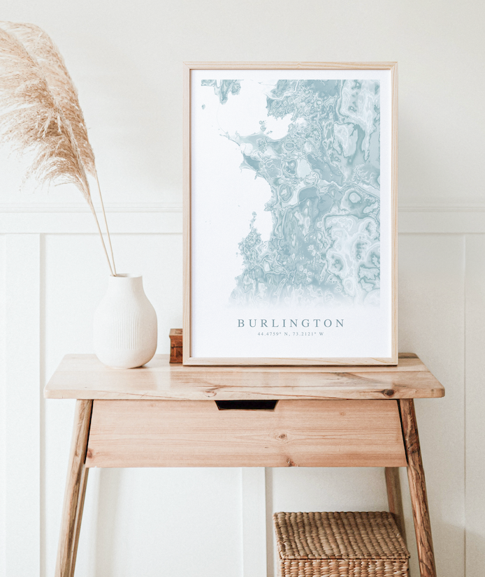 Burlington VT Map Print