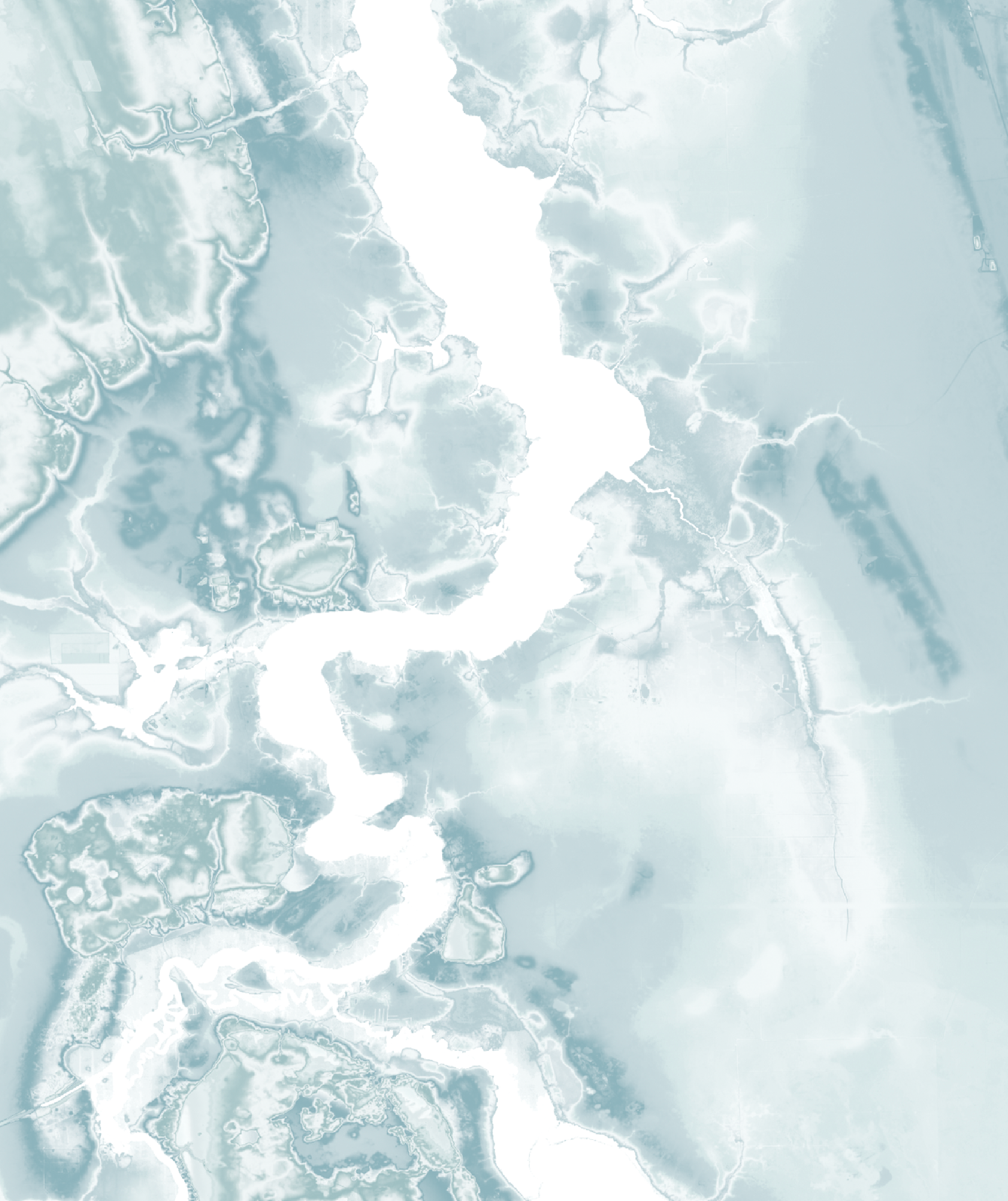 St. Johns River FL Map Print