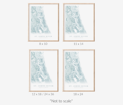 St. Johns River FL Map Print