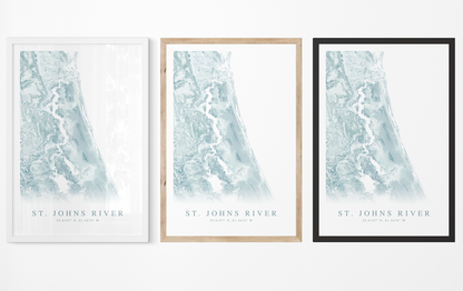 St. Johns River FL Map Print