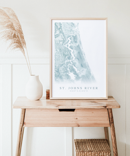 St. Johns River FL Map Print