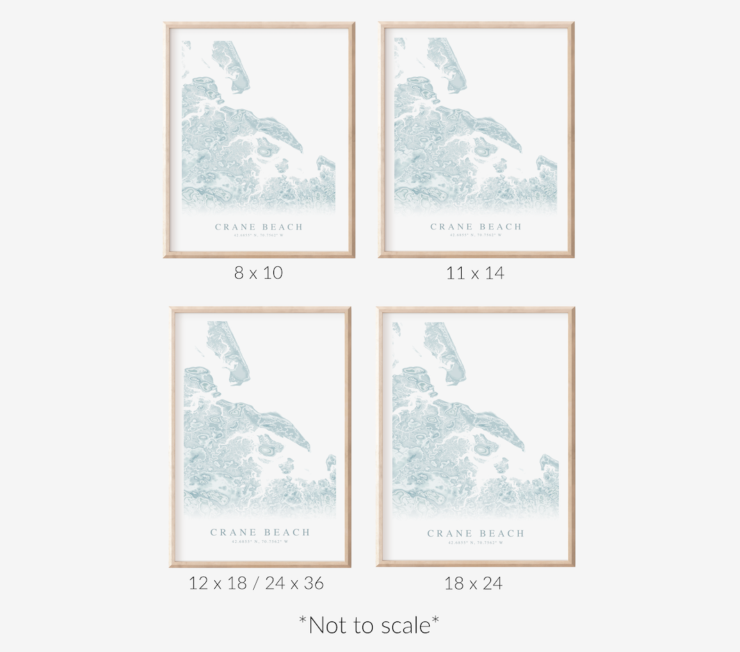 Crane Beach Map Print